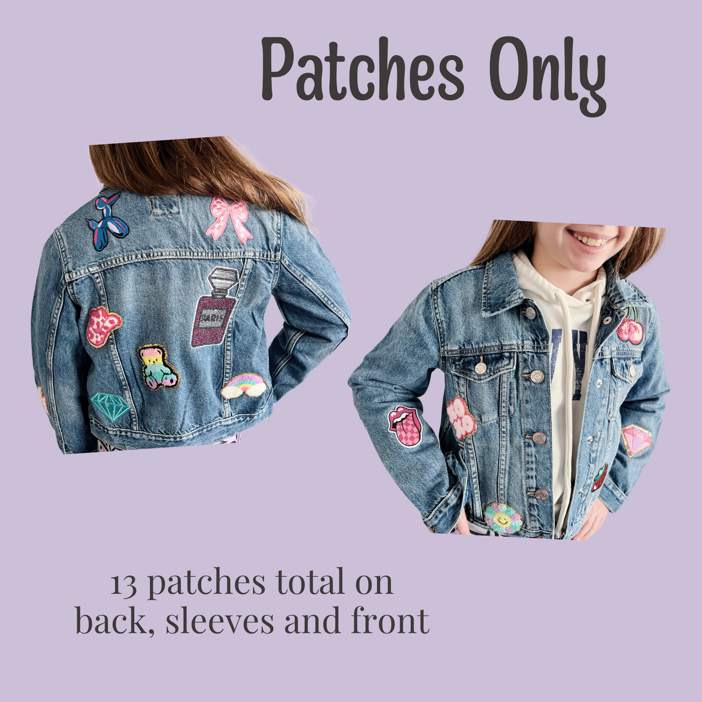 Girl's Denim Patch Jacket