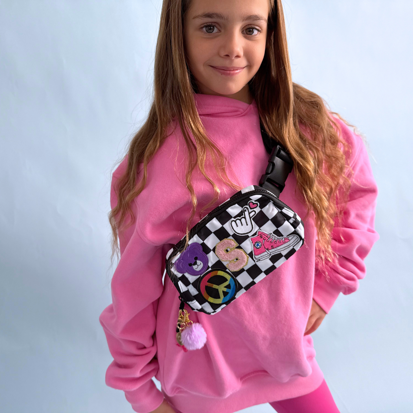 Black Checkered Patch Bag (Copy)