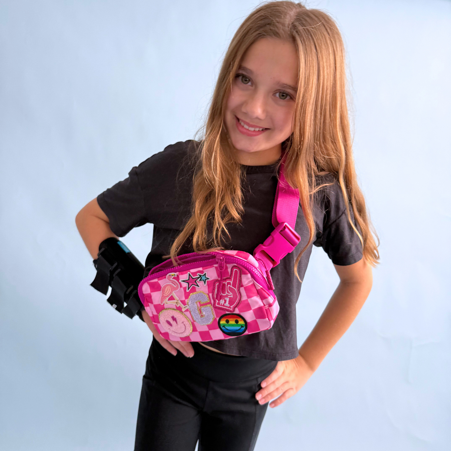 Black Checkered Patch Bag (Copy)