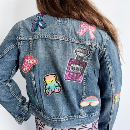 Girl's Denim Patch Jacket