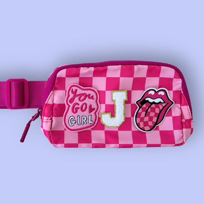 Black Checkered Patch Bag (Copy)