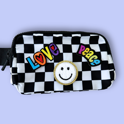 Black Checkered Patch Bag (Copy)