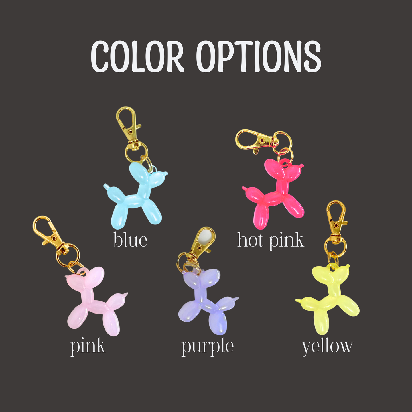 Balloon Dog Bag Charm